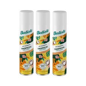 Batiste Dry Shampoo TROPICAL Exotic Coconut Dry Shampoo, 3 pack 200 ml EACH